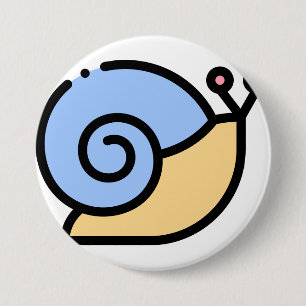 Badge Rond 7,6 Cm Escargot