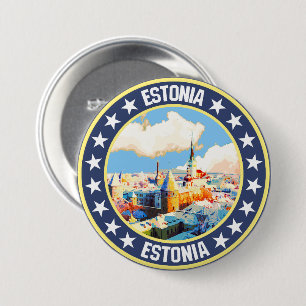Badge Rond 7,6 Cm Estonie