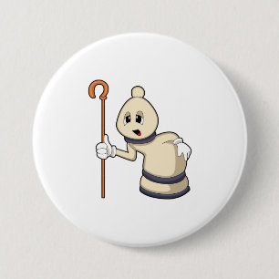 Badge Rond 7,6 Cm Évêque aux échecs