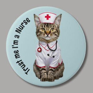 Badge Rond 7,6 Cm Faites-moi confiance Je suis infirmière, mignonne 
