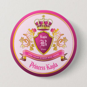 Badge Rond 7,6 Cm Faites votre propre armoiries Des perles de couron