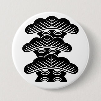 Badge Rond 7,6 Cm [Family Crests] Left-aligned 3tiered pine trees
