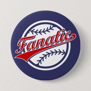 Badge Rond 7,6 Cm Fanatique du baseball