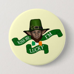 Badge Rond 7,6 Cm Fantaisie leprechaun St Patrick's day