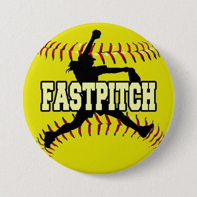 Badge Rond 7,6 Cm Fastpitch (Devant)