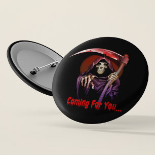 Badge Rond 7,6 Cm Faucheuse Grim Venant Pour Vous