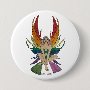 Badge Rond 7,6 Cm Fée genderqueer