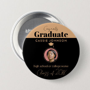 Badge Rond 7,6 Cm Félicats Classe de diplômés de 2023