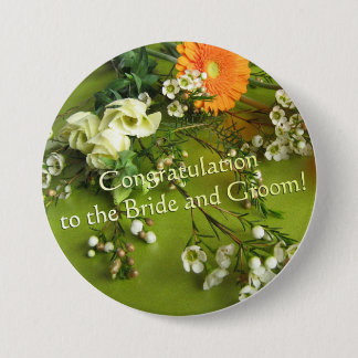 Badge Rond 7,6 Cm Félicitation aux jeunes mariés