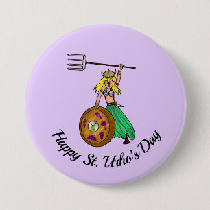 Badge Rond 7,6 Cm Female St. Urho's Day Round Button