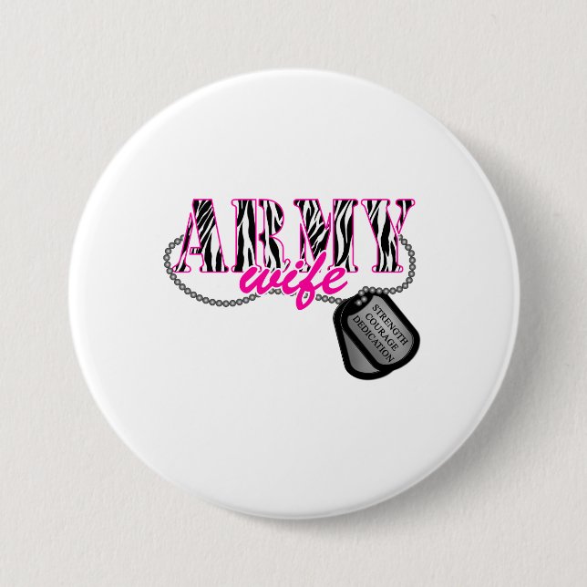 Badge Rond 7,6 Cm Femme de l'armée (Devant)