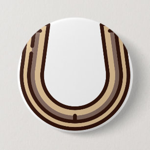 Badge Rond 7,6 Cm fer à cheval