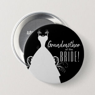 Badge Rond 7,6 Cm Fête de la mariée - Fête du bouton de la marié