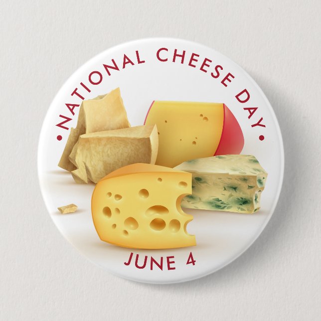 Badge Rond 7,6 Cm Fête nationale du fromage (Devant)