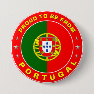 Badge Rond 7,6 Cm Fier D'Être Du Portugal
