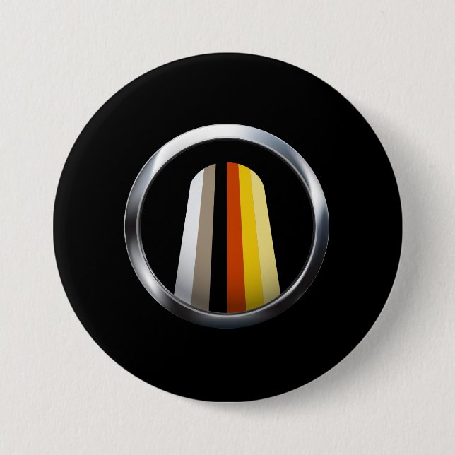 Badge Rond 7,6 Cm Fierté aux cheveux longs (Devant)