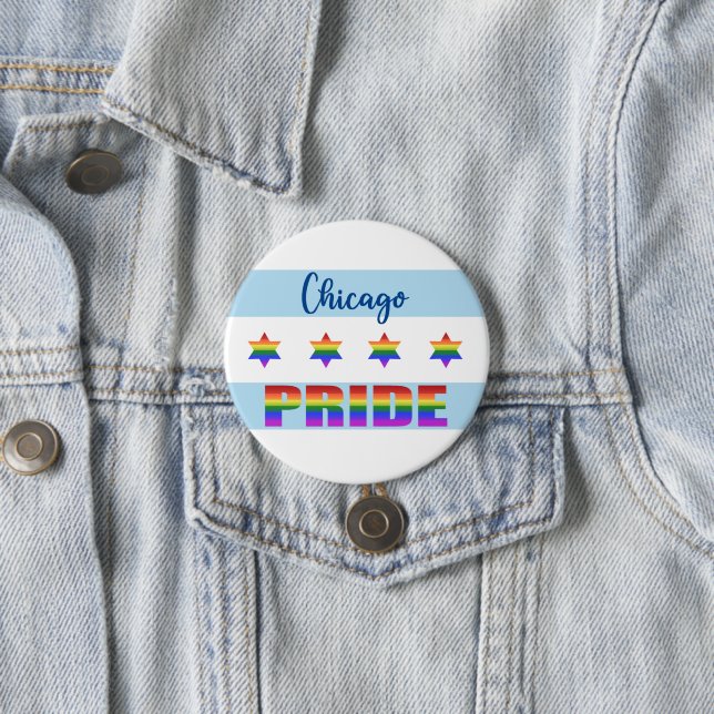 Badge Rond 7,6 Cm Fierté de Chicago (En situation)