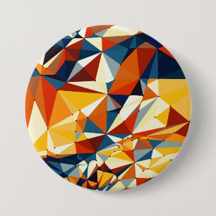 Badge Rond 7,6 Cm Filet de triangles multicolores