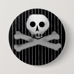 Badge Rond 7,6 Cm filet skully
