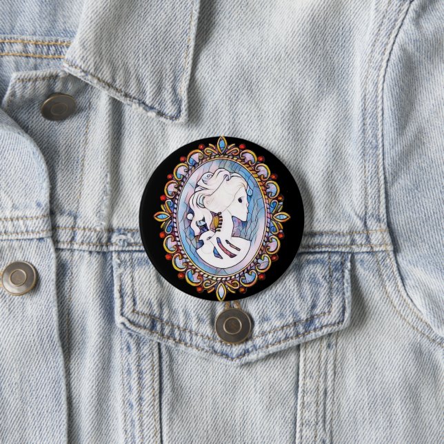 Badge Rond 7,6 Cm Fille de Goth (En situation)