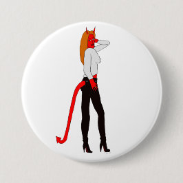 Badge Rond 7,6 Cm fille diable