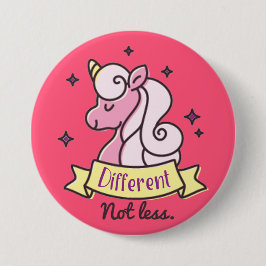 Badge Rond 7,6 Cm Filles sensibilisation sur l'autisme, différente