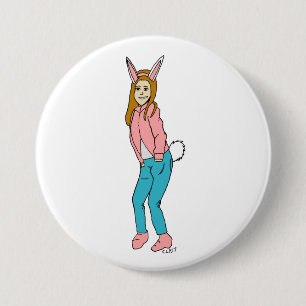 Badge Rond 7,6 Cm fillette