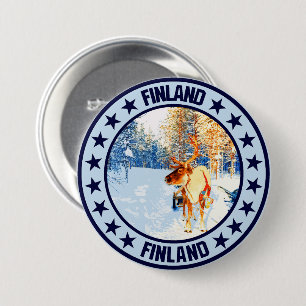 Badge Rond 7,6 Cm Finlande