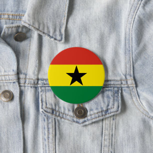 Badge Rond 7,6 Cm Flag du Ghana