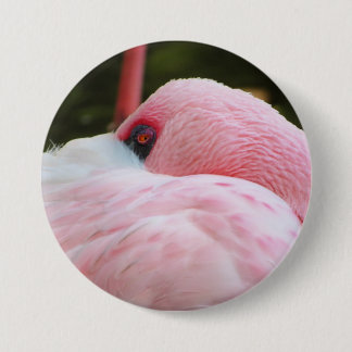 Badge Rond 7,6 Cm Flamant rose