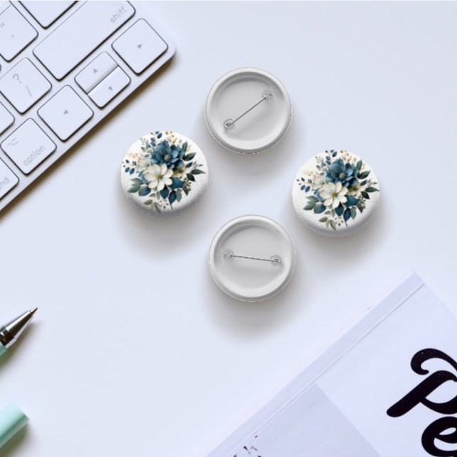 Badge Rond 7,6 Cm Fleur Minimaliste Classique Plus Attractif (Créateur téléchargé)