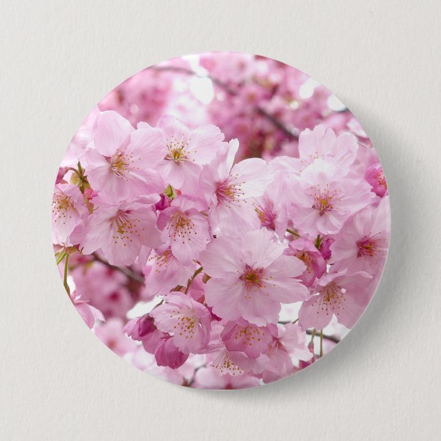 Badge Rond 7,6 Cm Fleurs de cerisier (Devant)