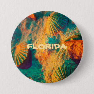 Badge Rond 7,6 Cm FLORIDA Coques de mer