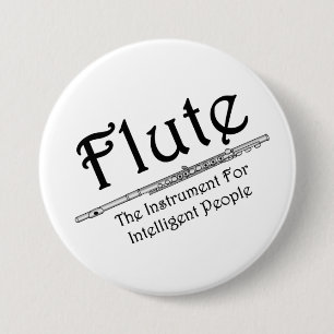 Badge Rond 7,6 Cm Flûte intelligente