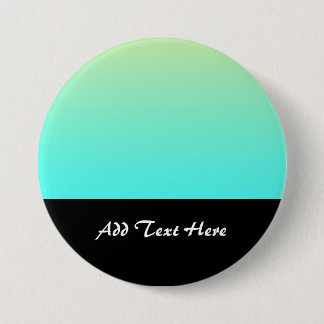 Badge Rond 7,6 Cm Fond dégradé pastel turquoise jaune