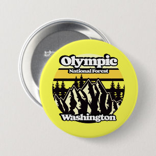 Badge Rond 7,6 Cm Forêt nationale olympique, Washington