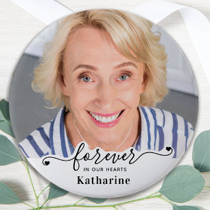 Badge Rond 7,6 Cm Forever in our Hearts - Sympathy Keepsaké