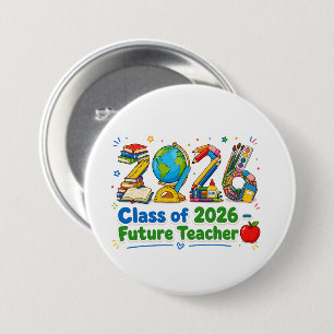 Badge Rond 7,6 Cm Fournitures scolaires pour futur enseignant de la