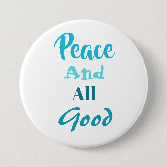 Badge Rond 7,6 Cm Franciscan Peace and All Good Pin (Devant)