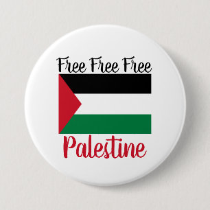 Badge Rond 7,6 Cm Free Free Palestine
