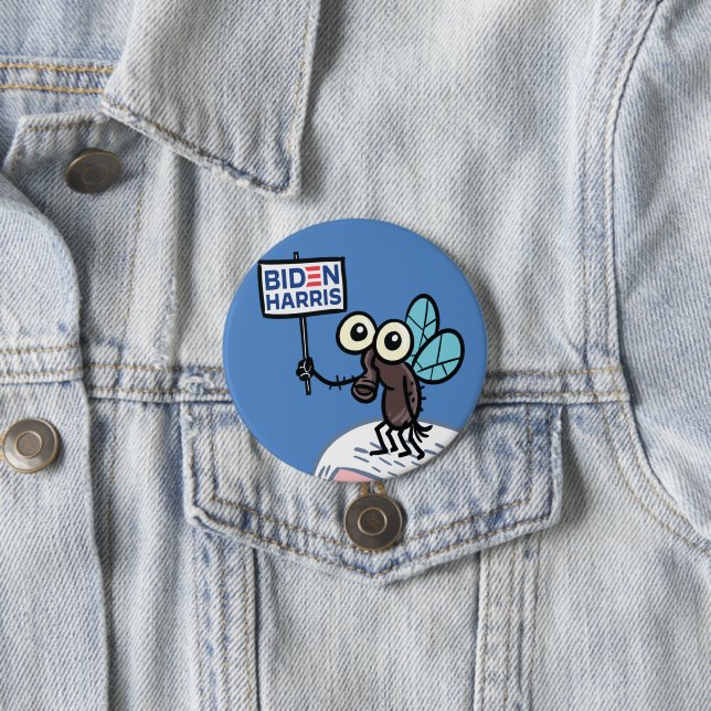 Badge Rond 7,6 Cm Funny Biden Harris Fly 2020 Élection présidentiell (En situation)