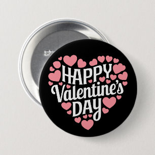 Badge Rond 7,6 Cm Funny Happy Valentines Day Heart Love Valentine