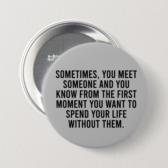 Badge Rond 7,6 Cm Funny Sarcastic Introvert Humour Dire (Devant & derrière)