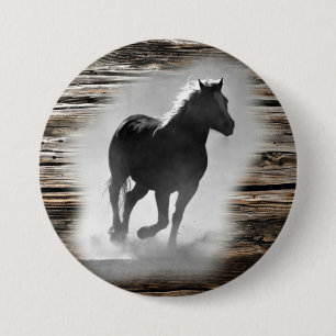 Badge Rond 7,6 Cm Galloping de Wild Horse