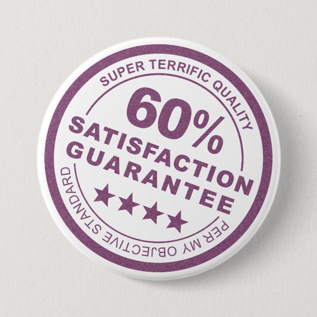 Badge Rond 7,6 Cm Garantie personnelle (Devant)