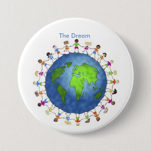 Badge Rond 7,6 Cm Gardez le bouton vivant rêveur (Devant)