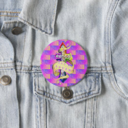 Badge Rond 7,6 Cm Gay et aimé avec une croix colorée 