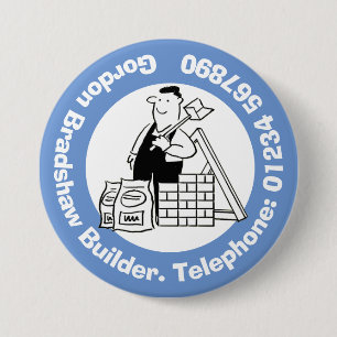 Badge Rond 7,6 Cm Générateur avec matériaux de construction.