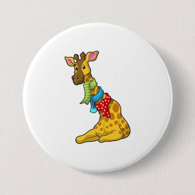 Badge Rond 7,6 Cm Girafe (Devant)