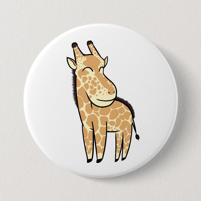 Badge Rond 7,6 Cm Girafe de Chibi (Devant)